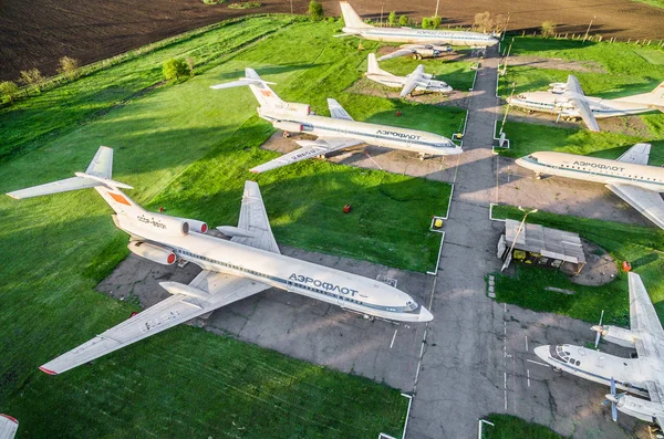 Aeroflots flygplan utställning i Kryvyi Rih — Stockfoto