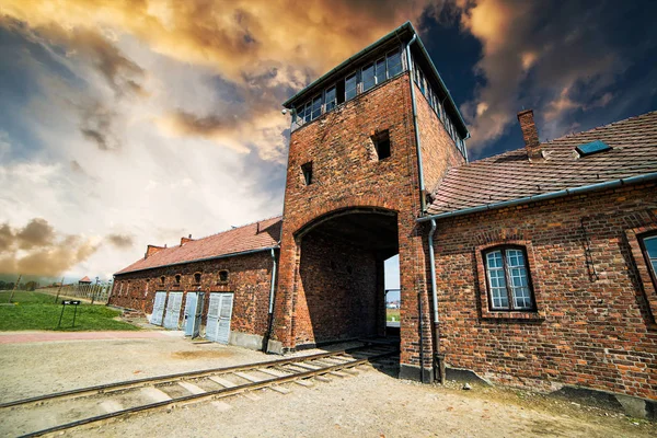 Campo de concentração birkenau — Fotografia de Stock