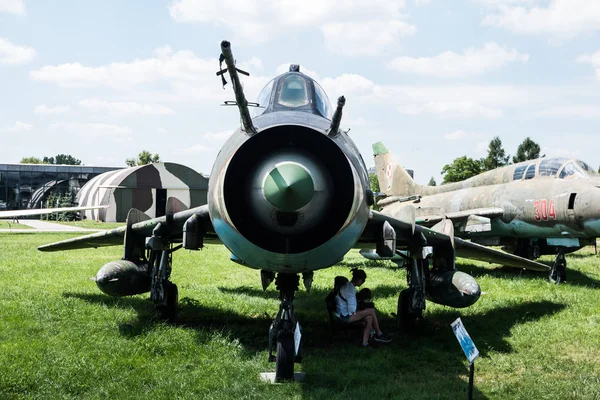 Jet in Aviation Museum in Krakow — Stock Photo, Image