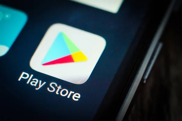 Google play store programikonen — Stockfoto