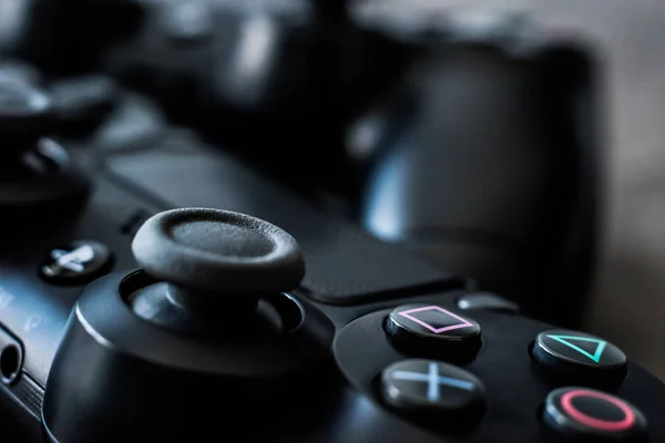 Authentic dualshock game controller close-up — Stock Photo, Image