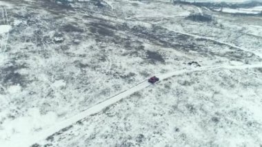 ATV araç snowfield sürücülerinde