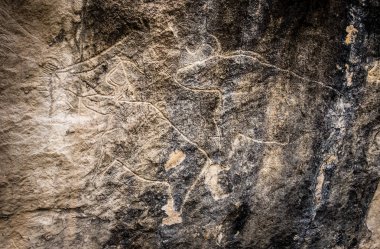 Qobustan petroglyph parçası,
