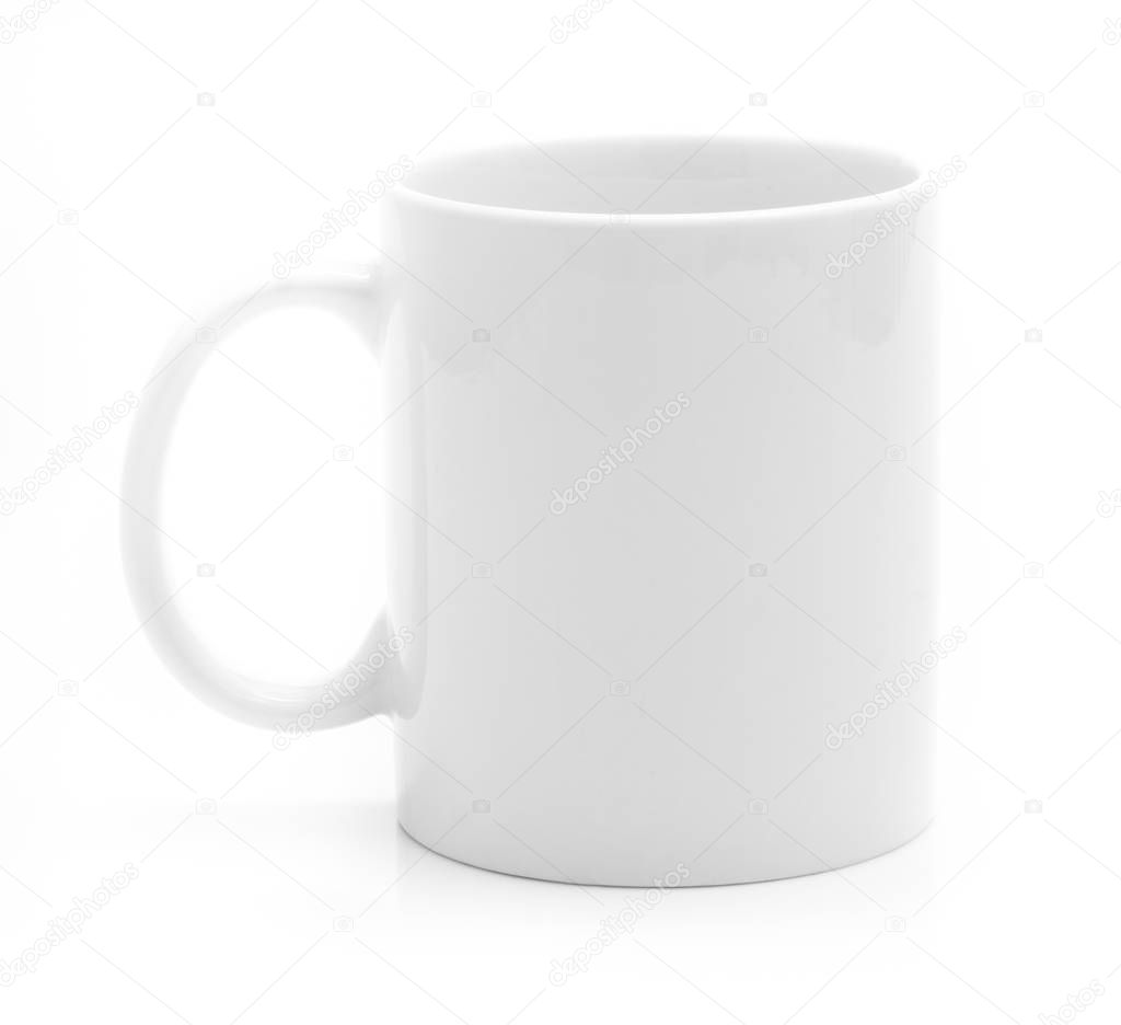 White cup on white