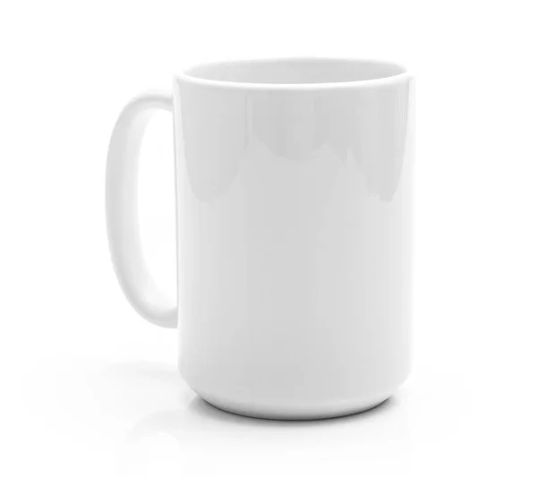 Біла чашка на білому — стокове фото