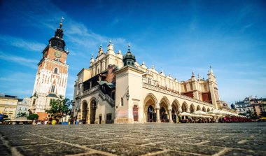 Krakow şehrinde merkezi Pazar Meydanı