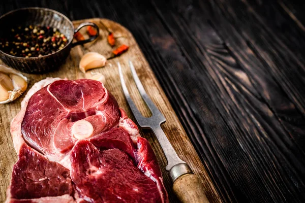 Vlees van rauw lamsvlees — Stockfoto