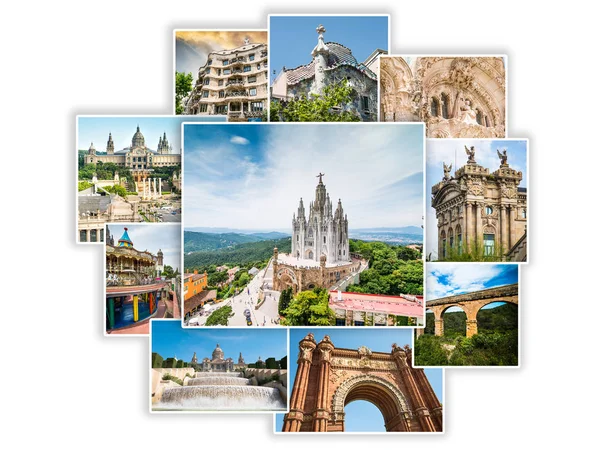 Collage of sights of Barcelona — Stock Photo, Image