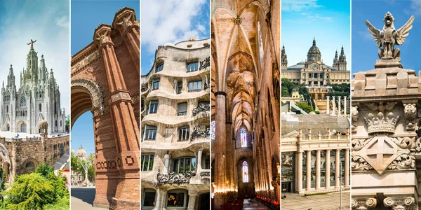 Collage of sights of Barcelona — Stock Photo, Image
