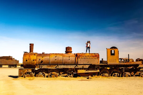 Rusty steam locomotives in Bolivia — Stock Photo, Image