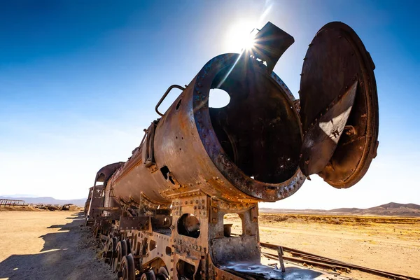 Rusty steam locomotives in Bolivia — Stock Photo, Image