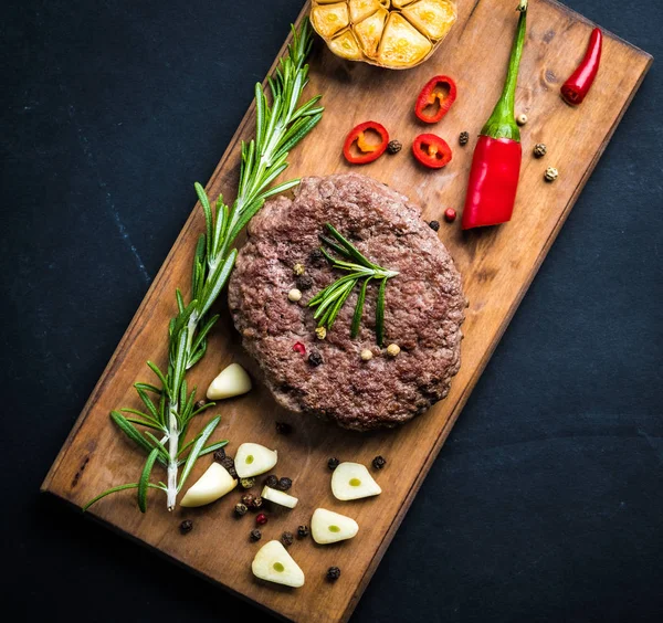 Top view of delicious beef burger — Stock Photo, Image