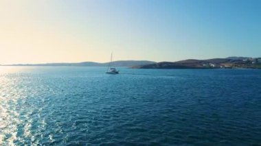 Paros adasının havadan görünüşü