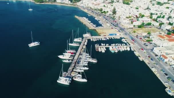 Vista aérea de la isla de Paros — Vídeos de Stock