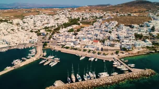 Aerial shot of greece island — Stock Video