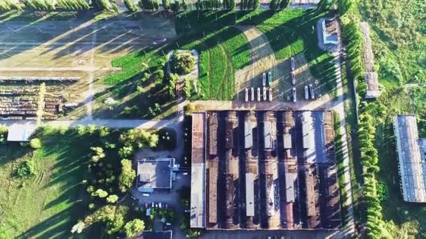 Terk edilmiş inşaat havadan görünümü — Stok video