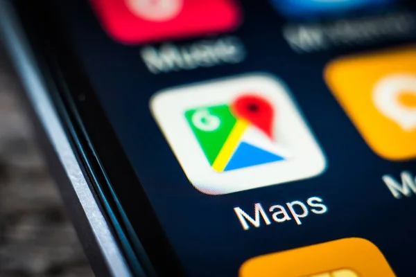 Aplicação ícone google mapas — Fotografia de Stock