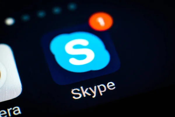 Значок приложения Skype — стоковое фото