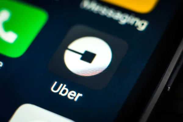 Ikona aplikacji Uber — Zdjęcie stockowe