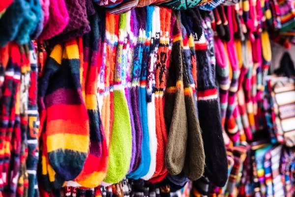 Colorful hanging socks — Stock Photo, Image