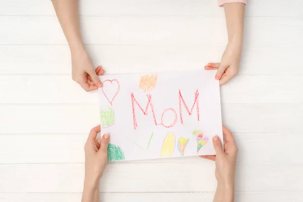 Gratulationskort för Happy mors dag — Stockfoto