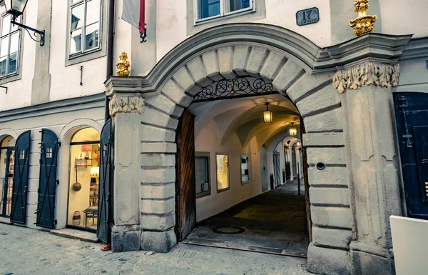 Dom Mozartów w Linz, Austria — Zdjęcie stockowe