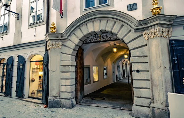 Mozarts haus in linz, österreich — Stockfoto