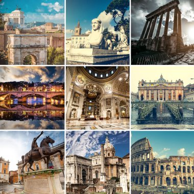 Roma manzaraları kolaj