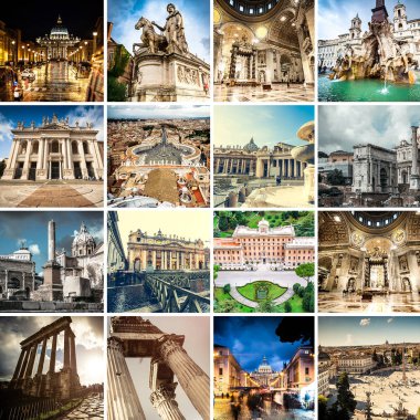 Roma manzaraları kolaj
