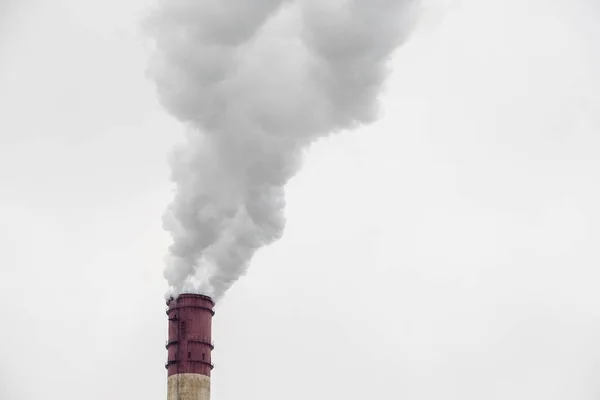 Smoke from big pipe — Stock Photo, Image