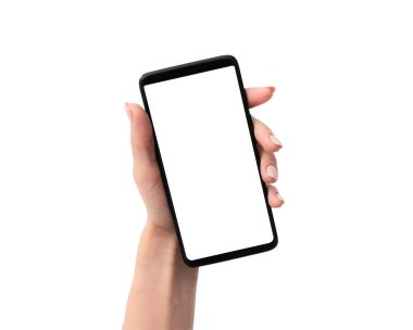 Tasarımlarınız için siyah smartphone kullanarak şablon