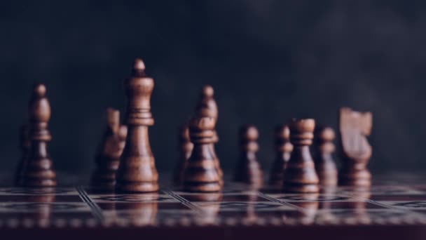 Гарна позиція на шаховій дошці — стокове відео