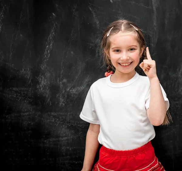 Menina bonito com ideia — Fotografia de Stock