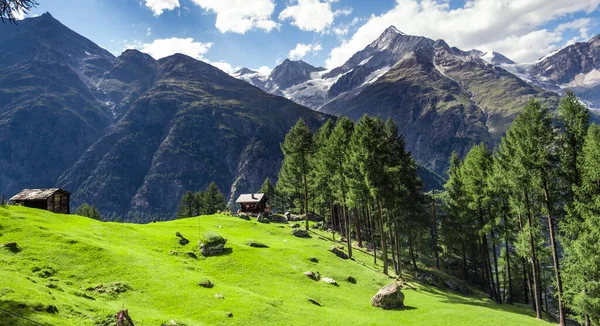 高山草甸的房屋 — 图库照片