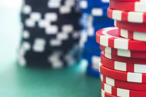Gambling chips stacks — Stock Photo, Image