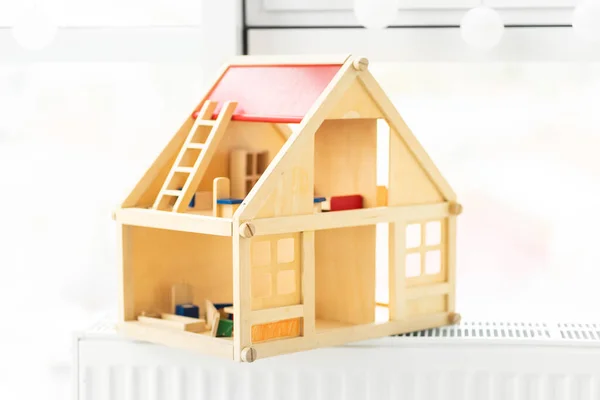 Beautiful wooden dollhouse — Stock Photo, Image