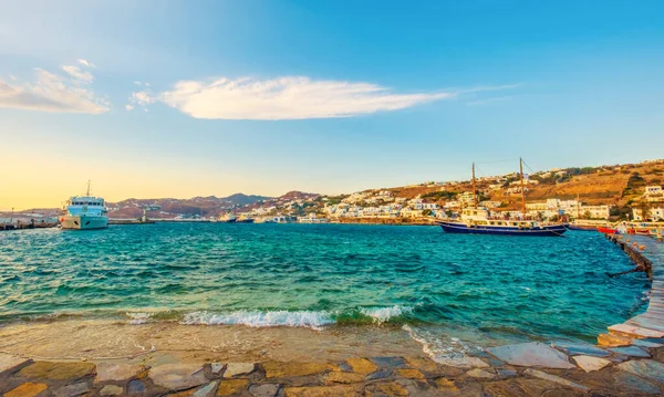 Mykonos adasının manzarası