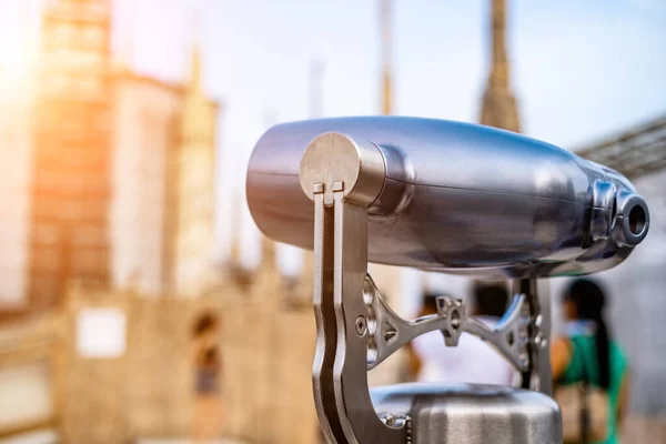 Binocular on the top of the famous Duomo — Stock Photo, Image