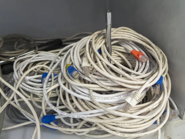 Das Alte Ethernet Durch Den Einsatz Von Langen — Stockfoto