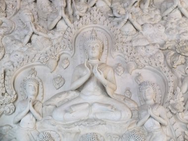 Tayland Nakhon Pathom il oyma Buda heykeli