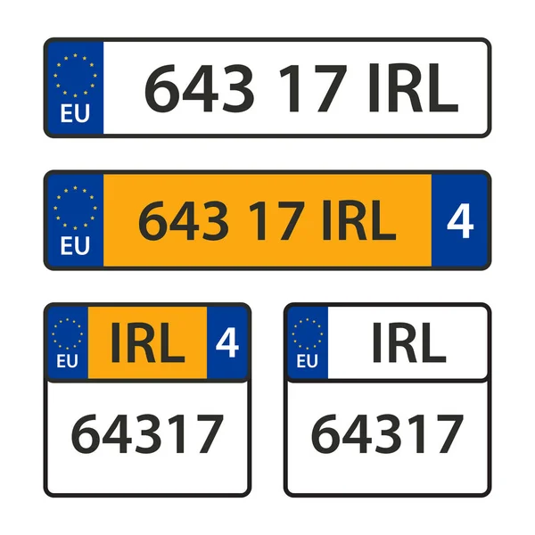Colección vectorial de matrículas de automóviles Ilustración De Stock