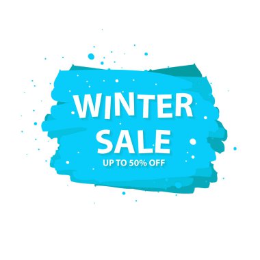 Vektör çizim kış satışı büyük başlığı