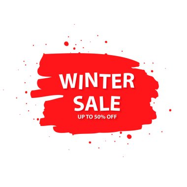 Kış satış afiş vektör şablonu