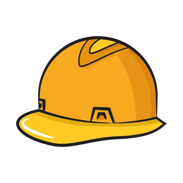 Símbolo casco de seguridad de dibujos animados — Vector de stock