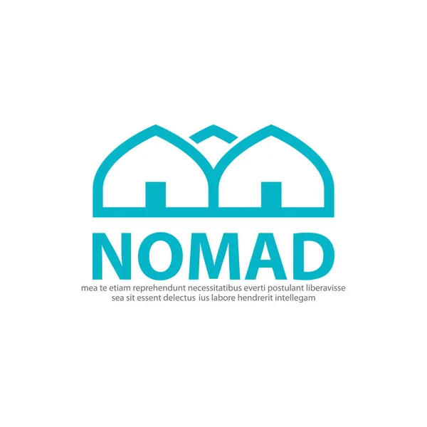 Plantilla de logotipo del albergue Nomad Ilustraciones De Stock Sin Royalties Gratis