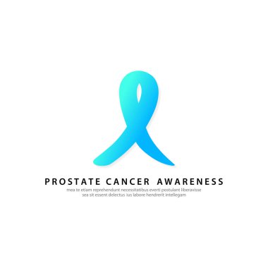 Erkek prostat kanseri logo şablonu