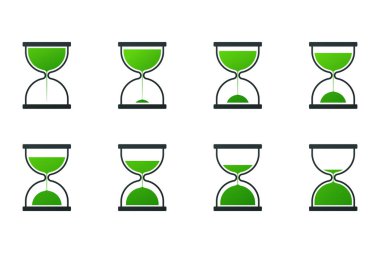 Kum saati simgeler vektör koleksiyonu