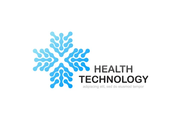 Gezondheid technologie logo sjabloon — Stockvector