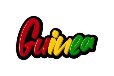 Gine eli modern fırça harfleri çizmiş. Baskı ve reklam için vektör illüstrasyon logosu.