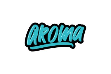 aroma el çizimi modern fırça harfleri iş, baskı ve reklam için